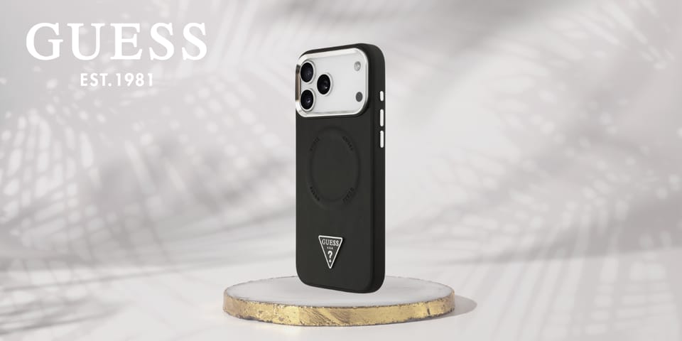 Etui Guess Triangle Logo MagSafe do      iPhone 17 Pro Max czarny