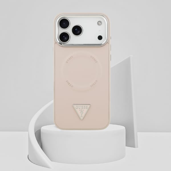 Etui Guess Triangle Logo MagSafe do      iPhone 17 Pro różowy