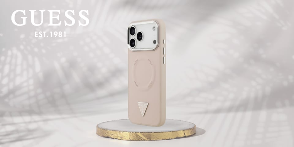 Etui Guess Triangle Logo MagSafe do      iPhone 17 Pro różowy