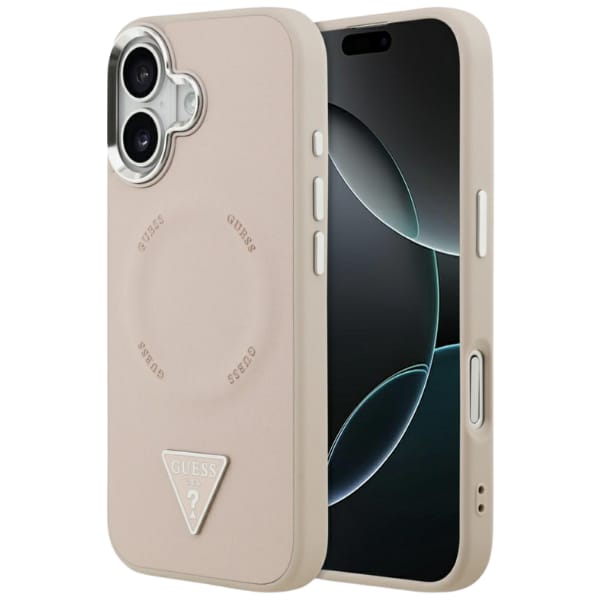 Etui Guess Triangle Logo MagSafe do      iPhone 17 różowy