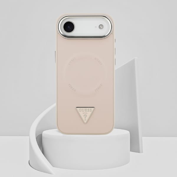 Etui Guess Triangle Logo MagSafe do      iPhone Air różowy