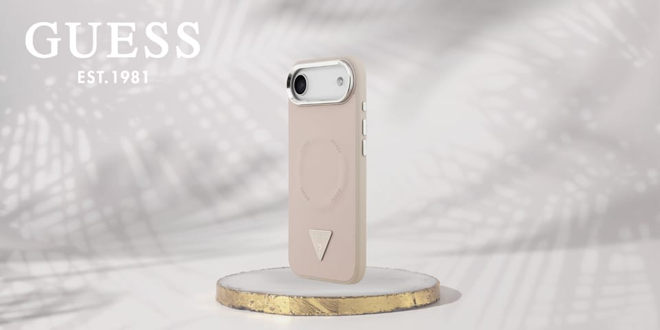 Etui Guess Triangle Logo MagSafe do      iPhone Air różowy