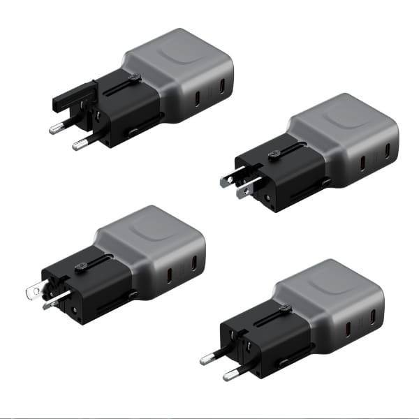 Ładowarka sieciowa Energea TravelGo      Adapter 45 2xUSB-C 45W grafitowo-czarny