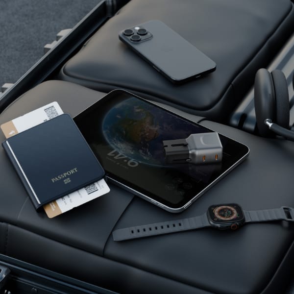 Ładowarka sieciowa Energea TravelGo      Adapter 45 2xUSB-C 45W grafitowo-czarny