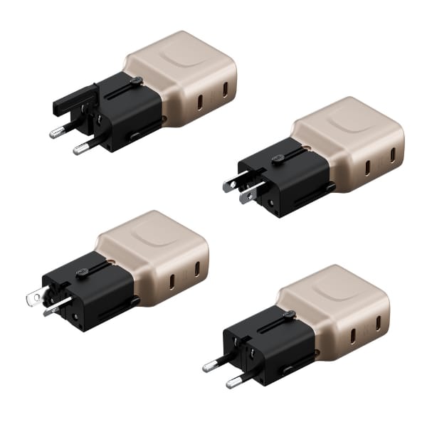 Ładowarka sieciowa Energea TravelGo      Adapter 45 2xUSB-C 45W złoto-czarna
