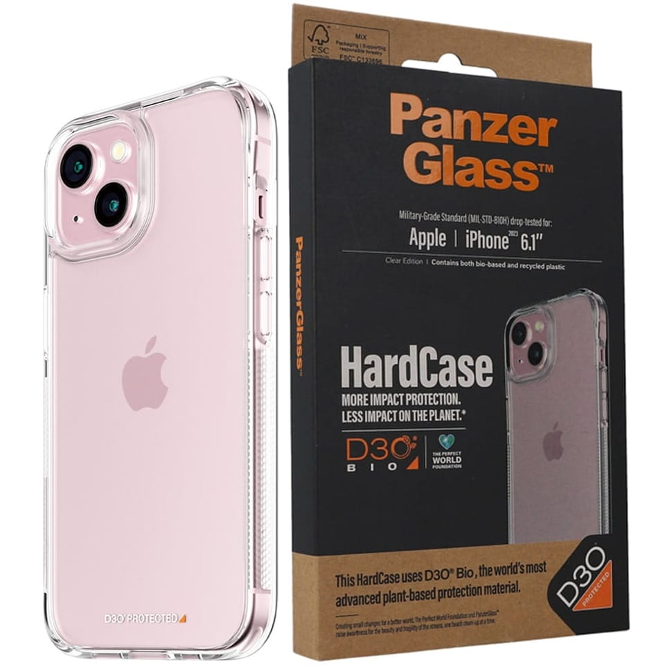 PanzerGlass HardCase iPhone 15 / 14 / 136.1" D3O 3xMilitary grade transparent 1172