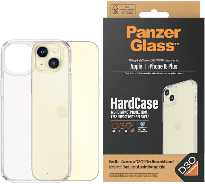 PanzerGlass HardCase iPhone 15 Plus /14 Plus 6.7" D3O 3xMilitary grade transparent 1174