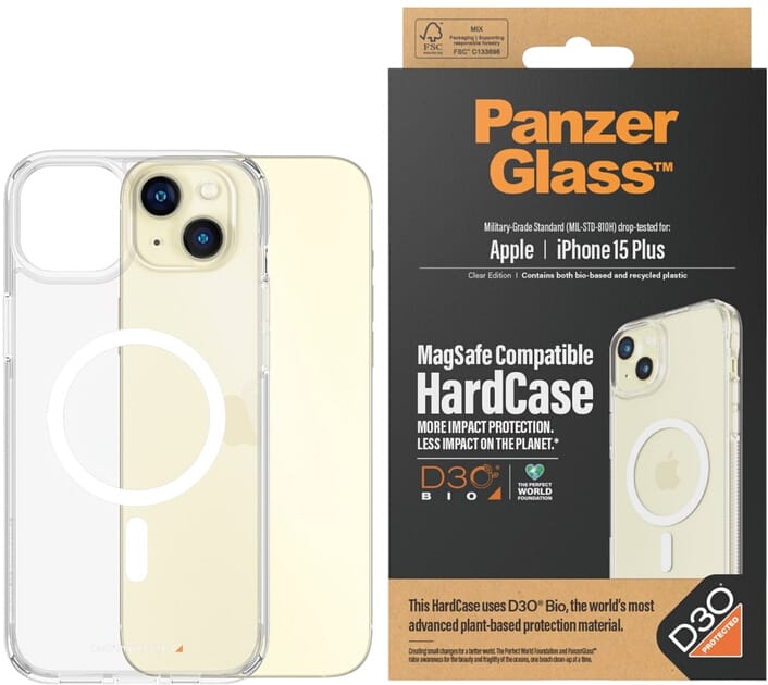 PanzerGlass HardCase iPhone 15 Plus /14 Plus 6.7" D3O MagSafe 3xMilitary grade transparent 1182