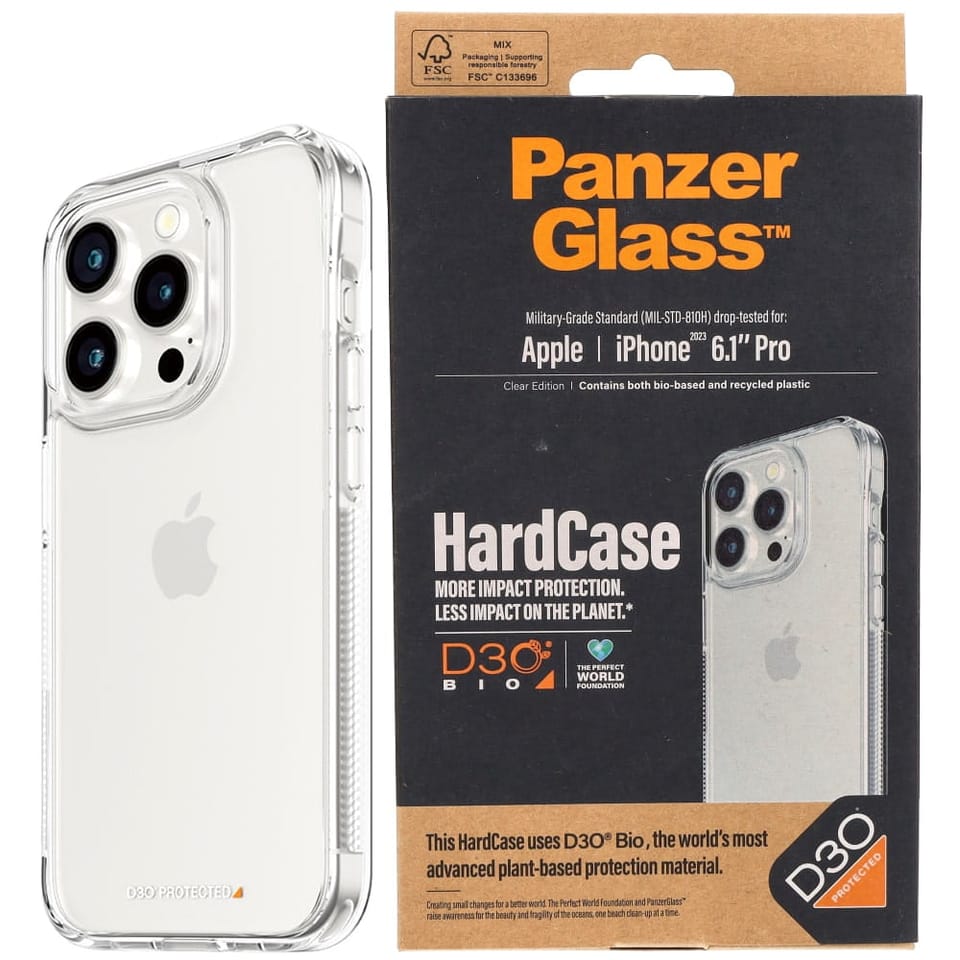 PanzerGlass HardCase iPhone 15 Pro 6.1"D3O 3xMilitary grade transparent 1173