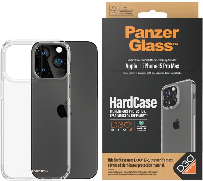 PanzerGlass HardCase iPhone 15 Pro Max6.7" D3O 3xMilitary grade transparent 1175
