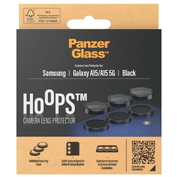 PanzerGlass Hoops Camera Sam A15 / A155G czarny/black 1224 camera lens protector hoop optic rings