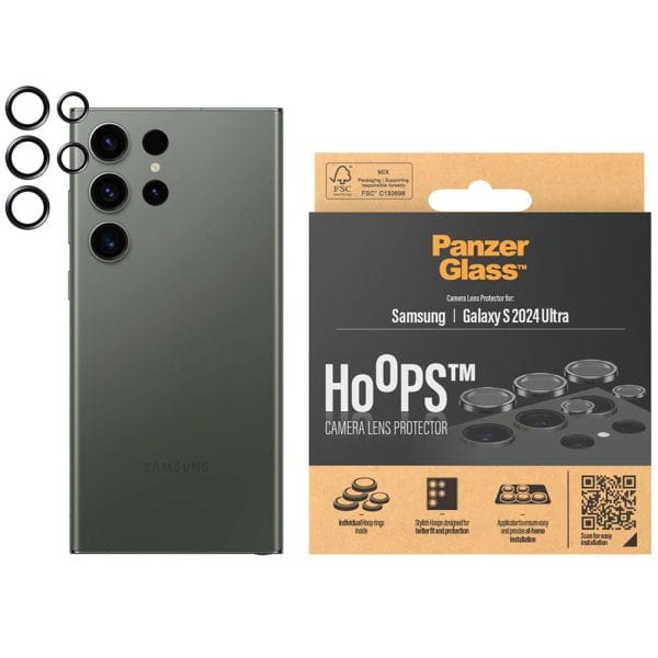 PanzerGlass Hoops Camera Sam S24 Ultraczarny/black 1209 camera lens protector hoop optic rings
