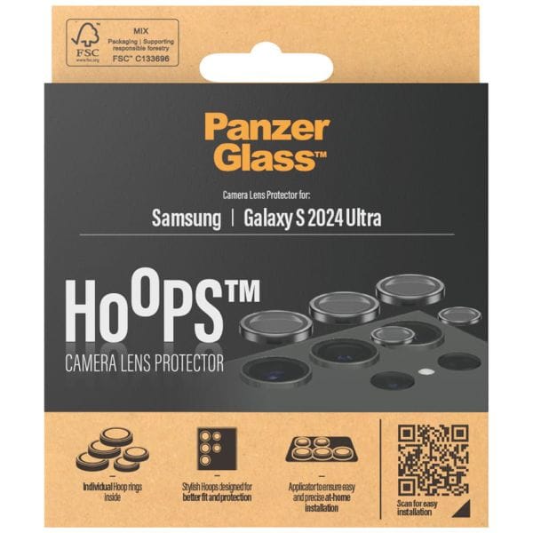 PanzerGlass Hoops Camera Sam S24 Ultraczarny/black 1209 camera lens protector hoop optic rings