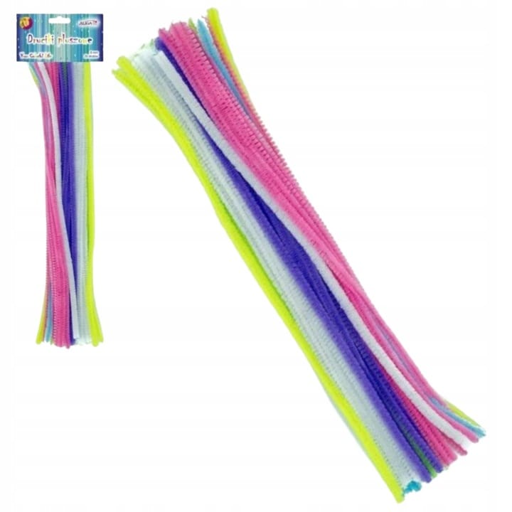 Druty pluszowe DP-6995 mix pastelowy ALIGA