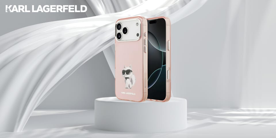 Etui Karl Lagerfeld IML Aquarelle        Choupette & Logo MagSafe do iPhone 17 Pro różowy