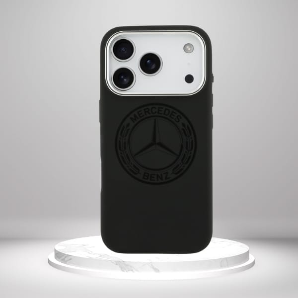 Etui Mercedes Silicone Vintage Logo      MagSafe do iPhone 17 Pro czarny