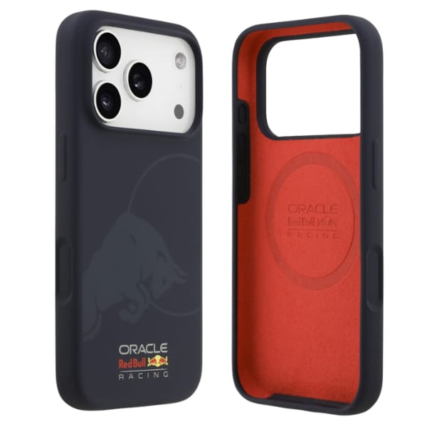 Etui Red Bull Silicone Single Bull Logo  MagSafe do iPhone 17 Pro granatowy