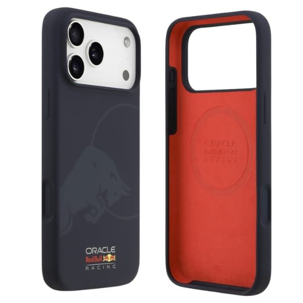 Etui Red Bull Silicone Single Bull Logo  MagSafe do iPhone 17 Pro Max granatowy