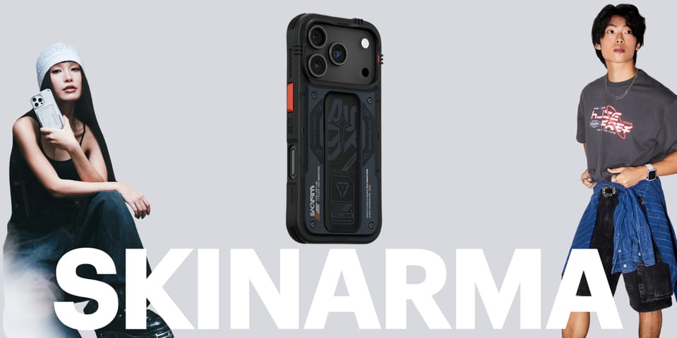 Etui Skinarma Aegis do iPhone 17 Pro     Magnetic Charging + Grip Stand granatowy