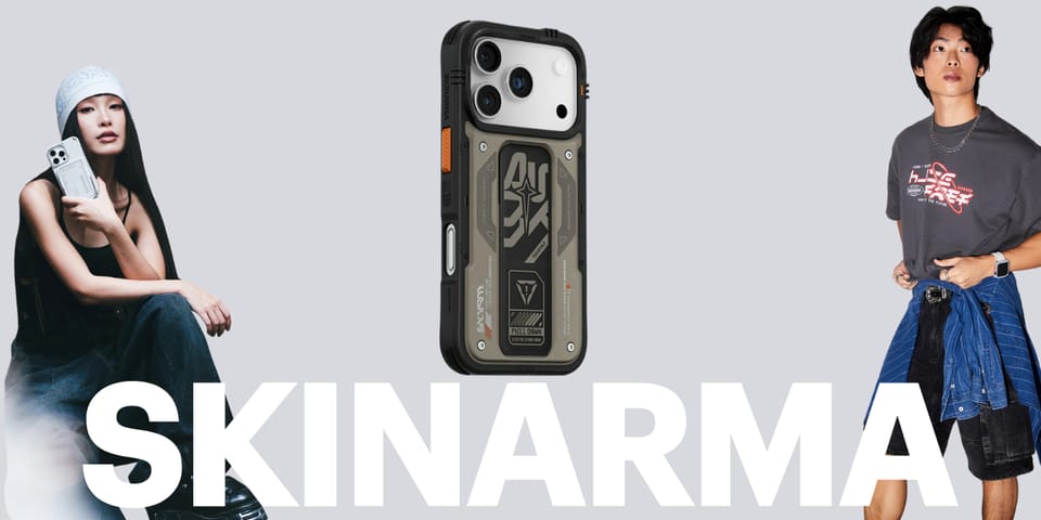 Etui Skinarma Aegis do iPhone 17 Pro     Magnetic Charging + Grip Stand szary