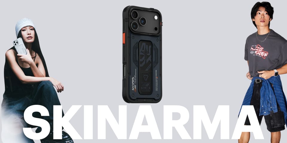 Etui Skinarma Aegis do iPhone 17 Pro Max Magnetic Charging + Grip Stand granatowy