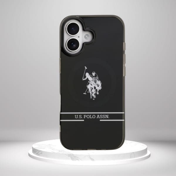 Etui US Polo DH and Bottom Stripe Logo   MagSafe do iPhone 17 czarny