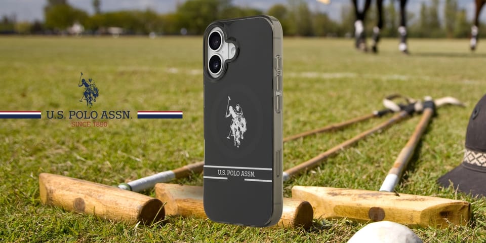 Etui US Polo DH and Bottom Stripe Logo   MagSafe do iPhone 17 czarny