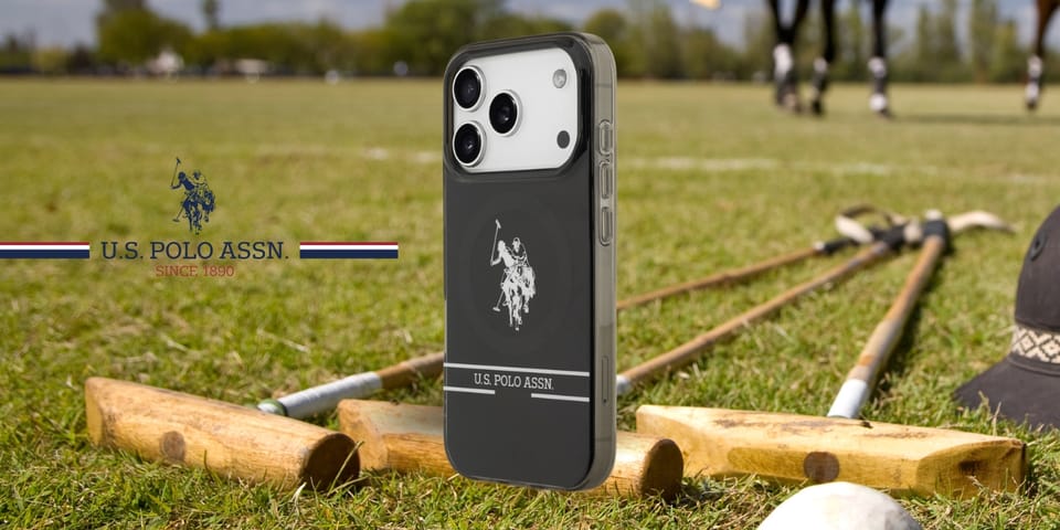 Etui US Polo DH and Bottom Stripe Logo   MagSafe do iPhone 17 Pro czarny