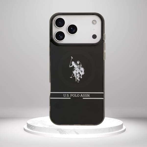 Etui US Polo DH and Bottom Stripe Logo   MagSafe do iPhone 17 Pro Max czarny