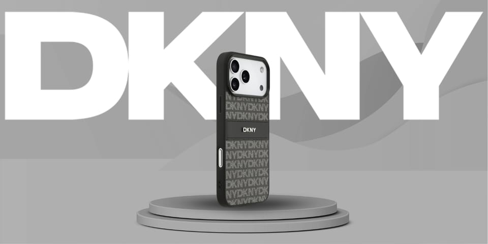 Etui DKNY Repeat Texture Pattern with    Tonal Stripe do iPhone 17 Pro Max czarny