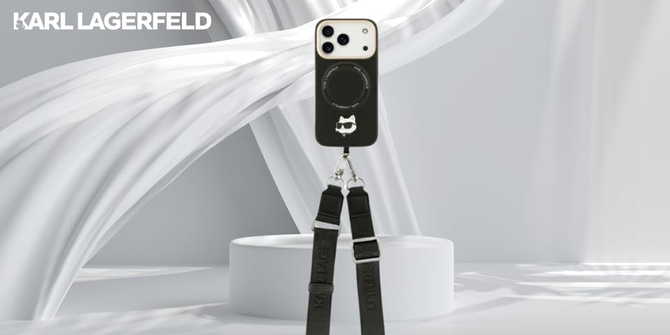 Etui Karl Lagerfeld Big Strap Choupette  Metal Logo MagSafe do iPhone 17 Pro czarny