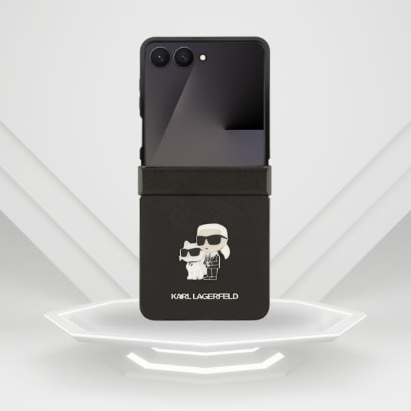 Etui Karl Lagerfeld Saffiano             Karl&Choupette Pin do Samsung Galaxy Z Flip7 czarny