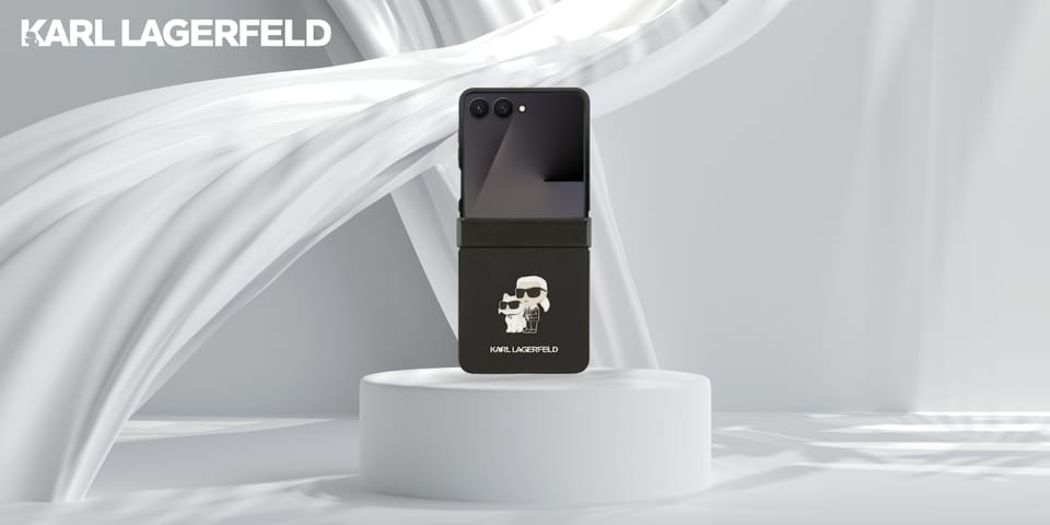 Etui Karl Lagerfeld Saffiano             Karl&Choupette Pin do Samsung Galaxy Z Flip7 czarny