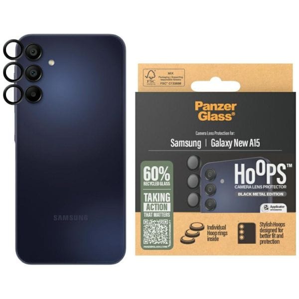 Szkło hartowane na obiektyw PanzerGlass  Hoops Lens Protector do Samsung Galaxy A16 / A16 5G czarny