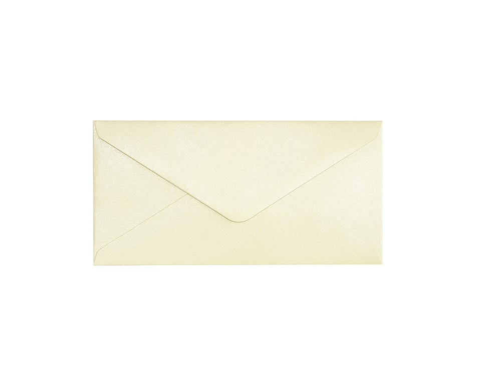 Koperta 80x160mm Pearl kremowy 150g. (10szt.) 280491 Galeria Papieru