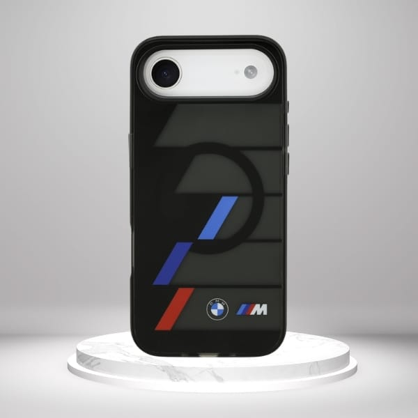 Etui BMW M IML Metal Buttons Tricolor    Lines MagSafe do iPhone Air czarny