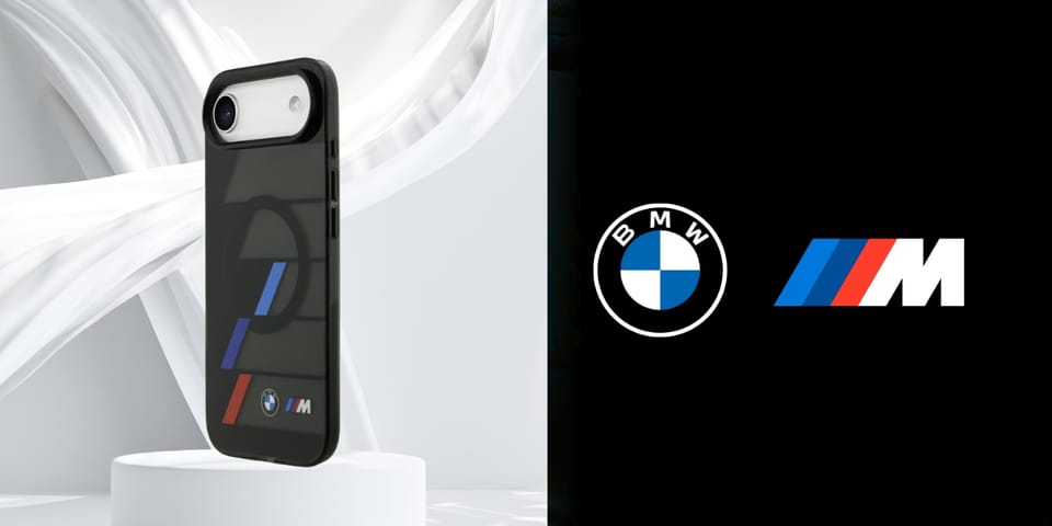 Etui BMW M IML Metal Buttons Tricolor    Lines MagSafe do iPhone Air czarny