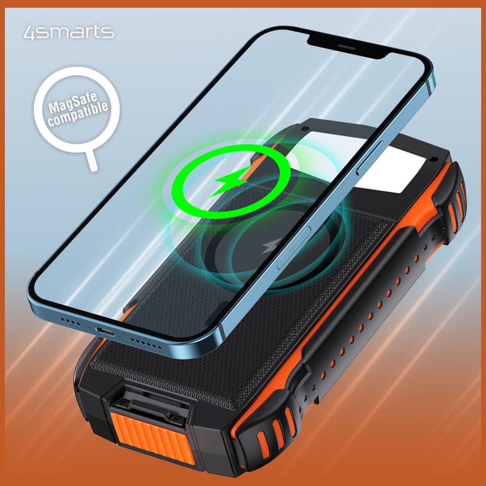4smarts Powerbank Solarny TitanPack      Rugged UltiMag 20000mAh black/czarny 496560
