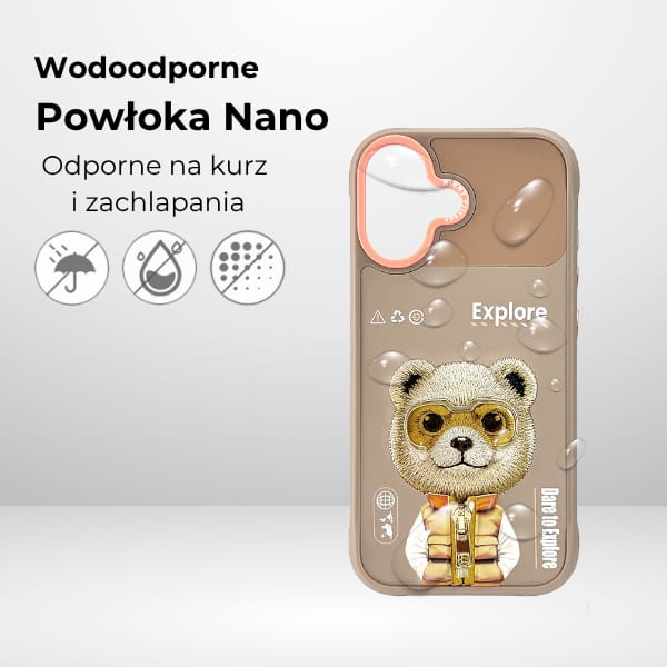 Etui Nimmy Cool&Cute 2.0 Bear do iPhone  17 beżowy