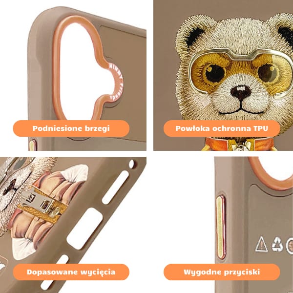 Etui Nimmy Cool&Cute 2.0 Bear do iPhone  17 beżowy