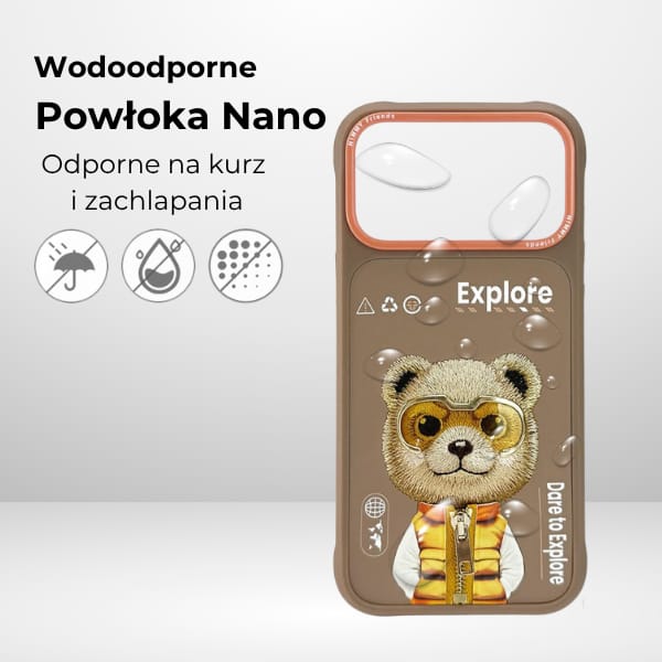 Etui Nimmy Cool&Cute 2.0 Bear do iPhone  17 Pro Max beżowy