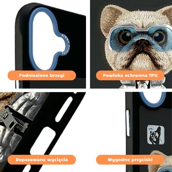 Etui Nimmy Cool&Cute 2.0 Dog do iPhone   17 czarny