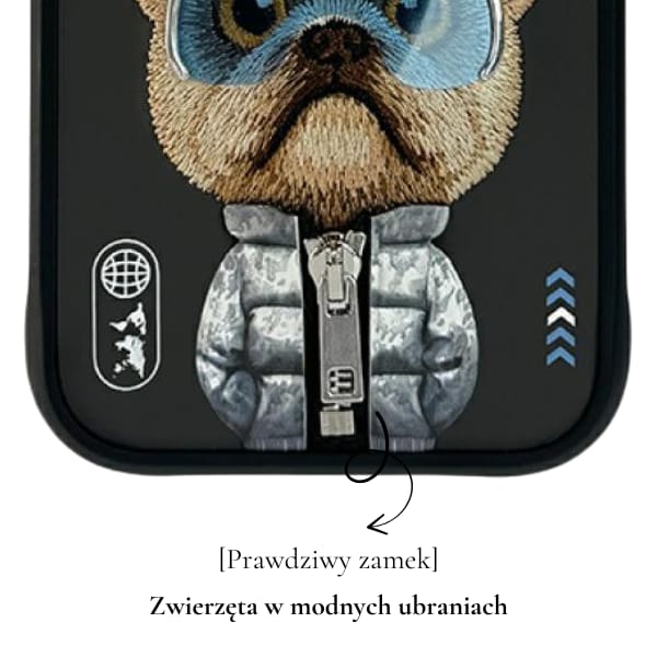 Etui Nimmy Cool&Cute 2.0 Dog do iPhone   17 Pro Max czarny
