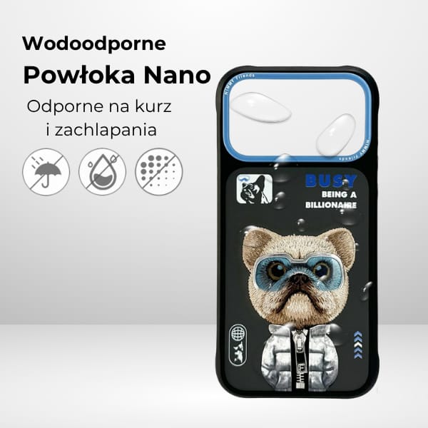 Etui Nimmy Cool&Cute 2.0 Dog do iPhone   17 Pro Max czarny