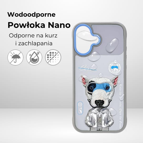 Etui Nimmy Cool&Cute 2.0 Dog do iPhone   17 szary