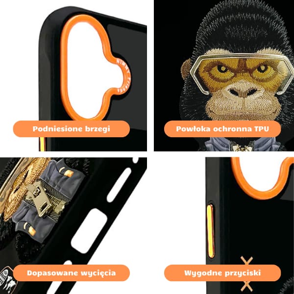 Etui Nimmy Cool&Cute 2.0 Gorilla do      iPhone 17 czarny