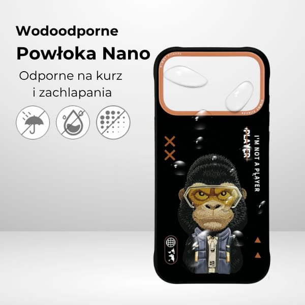Etui Nimmy Cool&Cute 2.0 Gorilla do      iPhone 17 Pro Max czarny