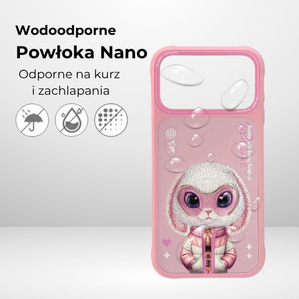 Etui Nimmy Cool&Cute 2.0 Rabbit do       iPhone 17 Pro Max różowy