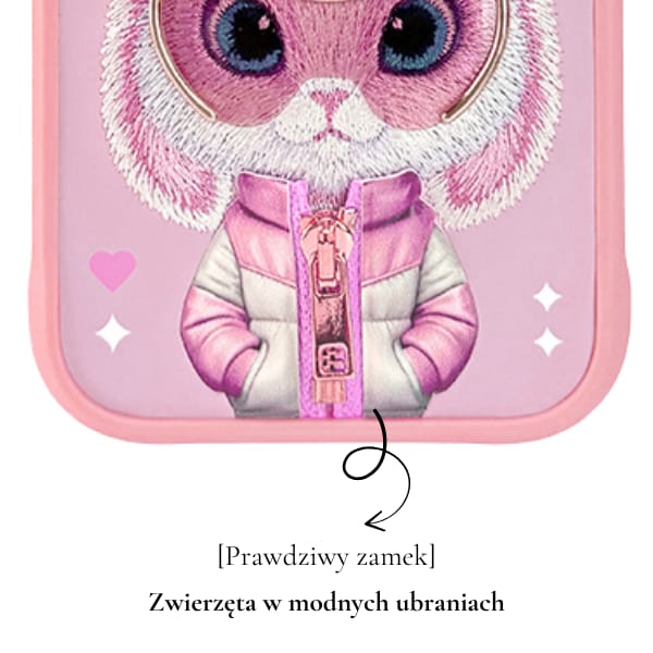 Etui Nimmy Cool&Cute 2.0 Rabbit do       iPhone 17 Pro Max różowy