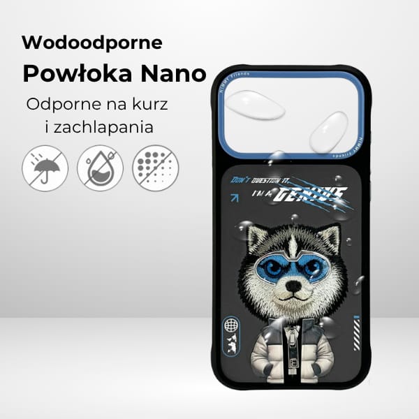 Etui Nimmy Cool&Cute 2.0 Wolf do iPhone  17 Pro Max czarny